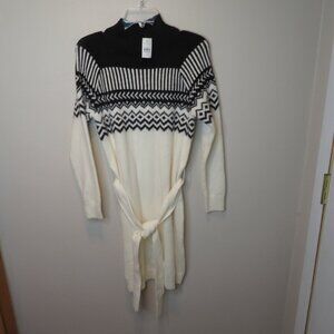 NWT Ann Taylor Mock Neck Sweater Dress with Tie